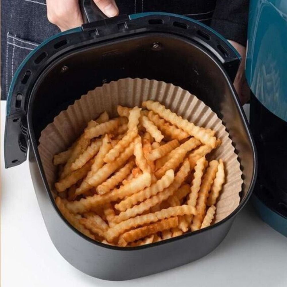 00τμχ Air Fryer Αντικολλητικό Χαρτί μιας Χρήσης 20cm Fackelmann! 100% Υγιεινό, Αντικολλητικό, Αδιάβροχο σε Νερό και Λάδι